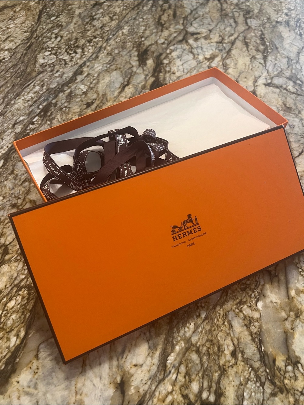 Lux Scarf Box & Logoed Ribbon!